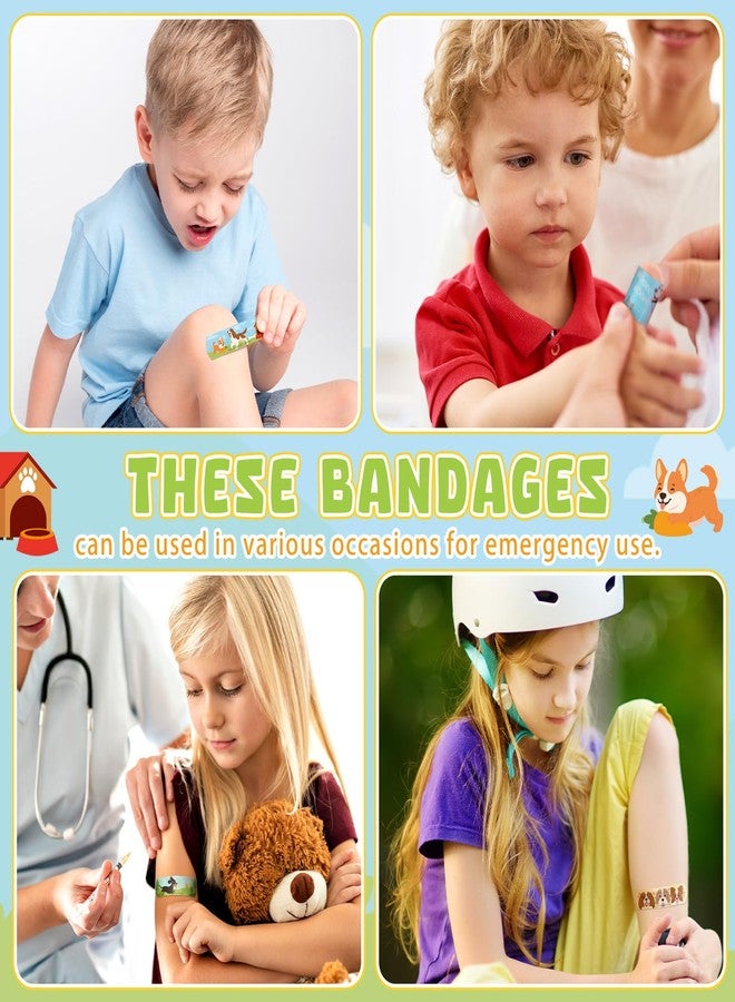 Panelee 120 Pcs Kids Dog Farm Animal Adhesive Bandages Monster Construction Trucks 20 Styles Puppy Cute Waterproof Breathable Bandages for Kids Girl Boy Children Toddler(Dog) - Image 4